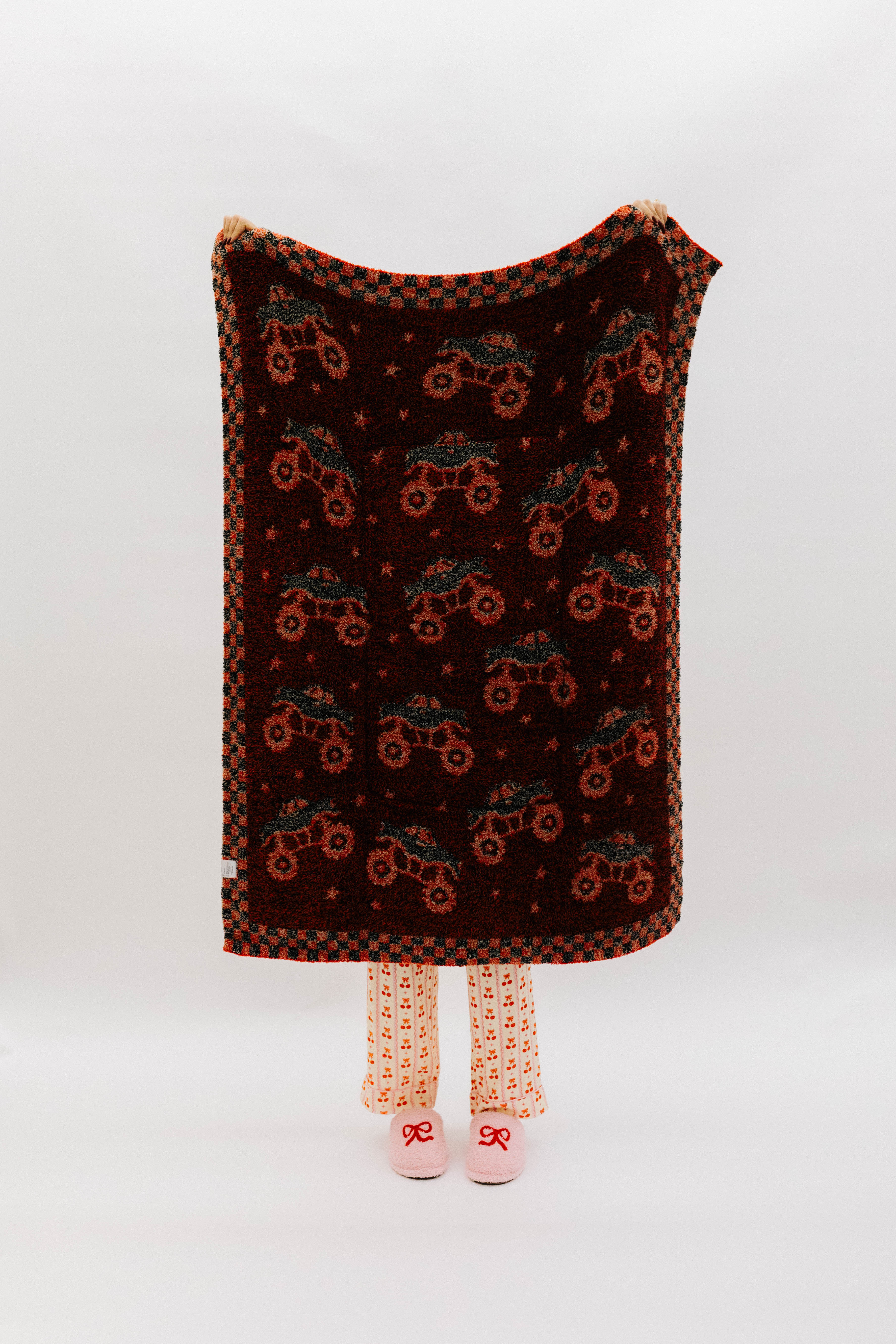 Back of monster truck quillow showing that it's not double sided