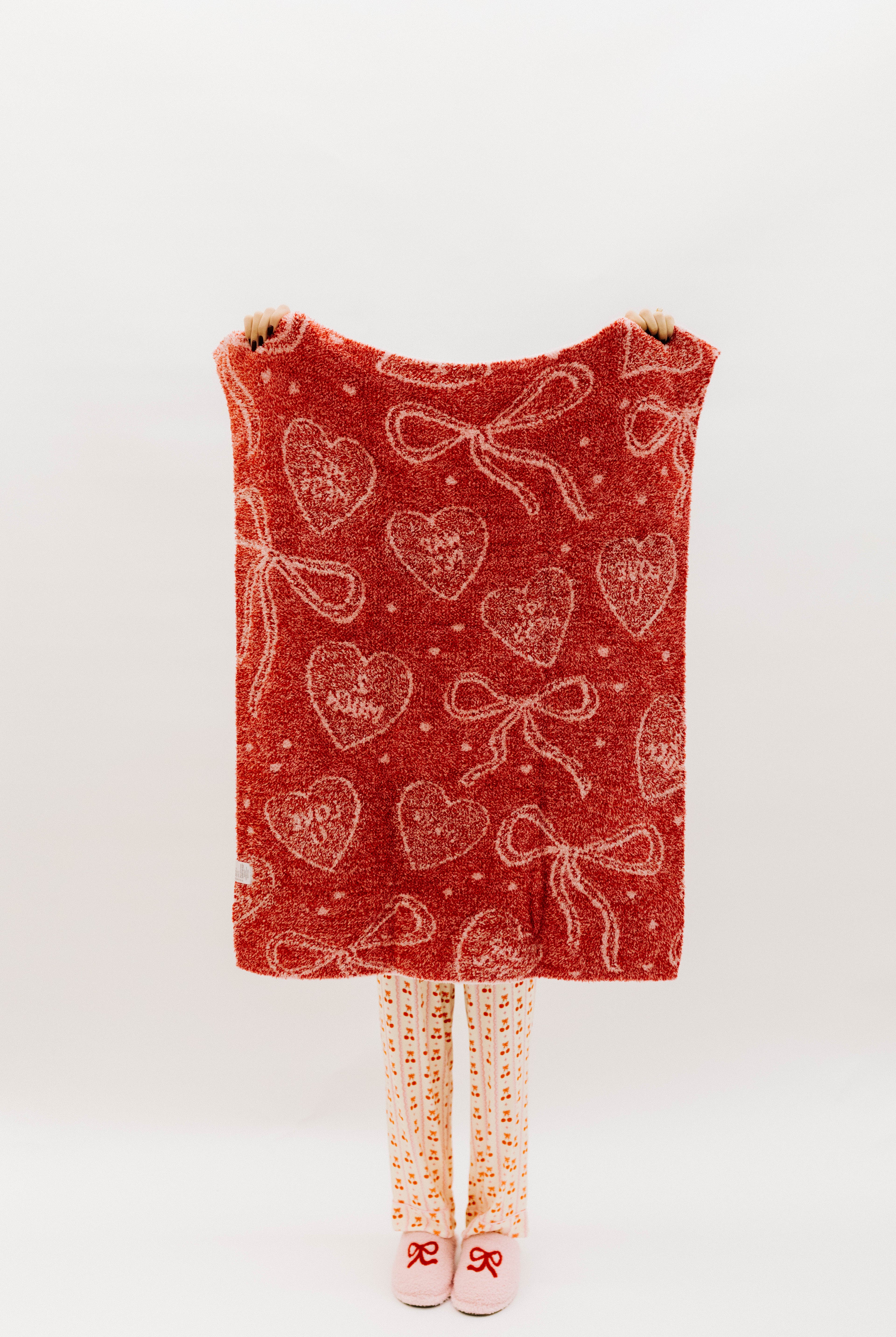 Back of blanket showing mostly red