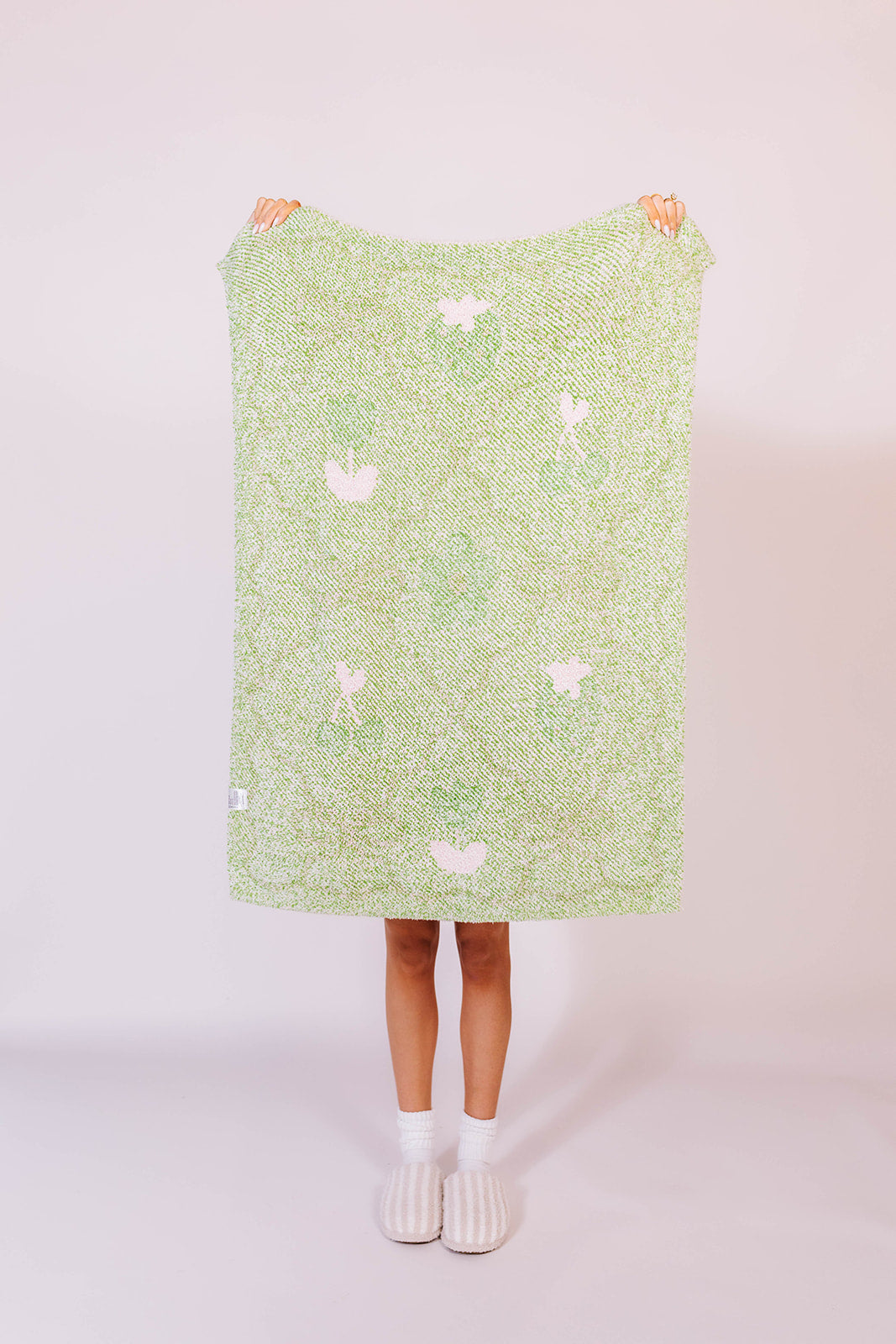 showing the back of the blanket