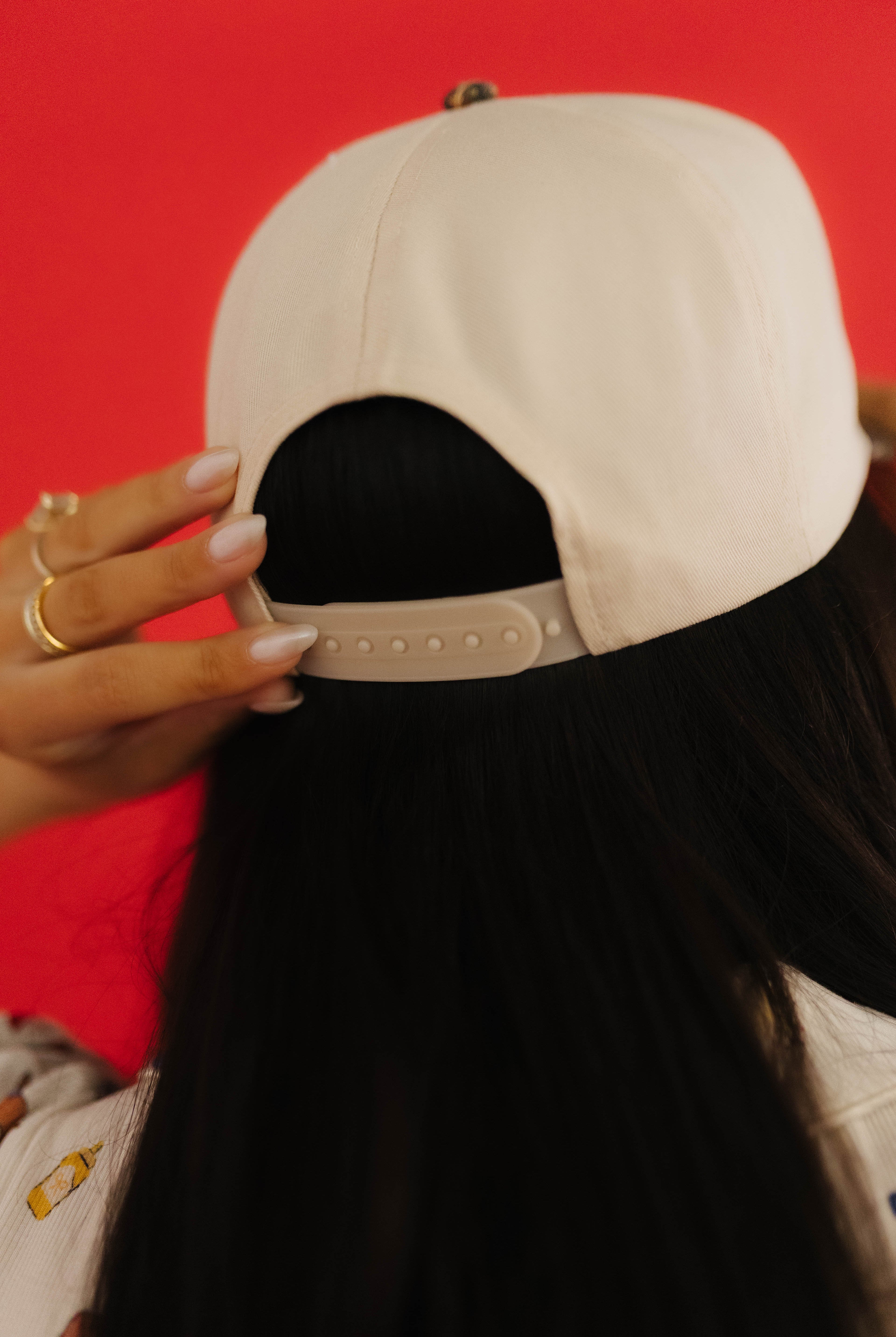 back of the cap showing adjustable