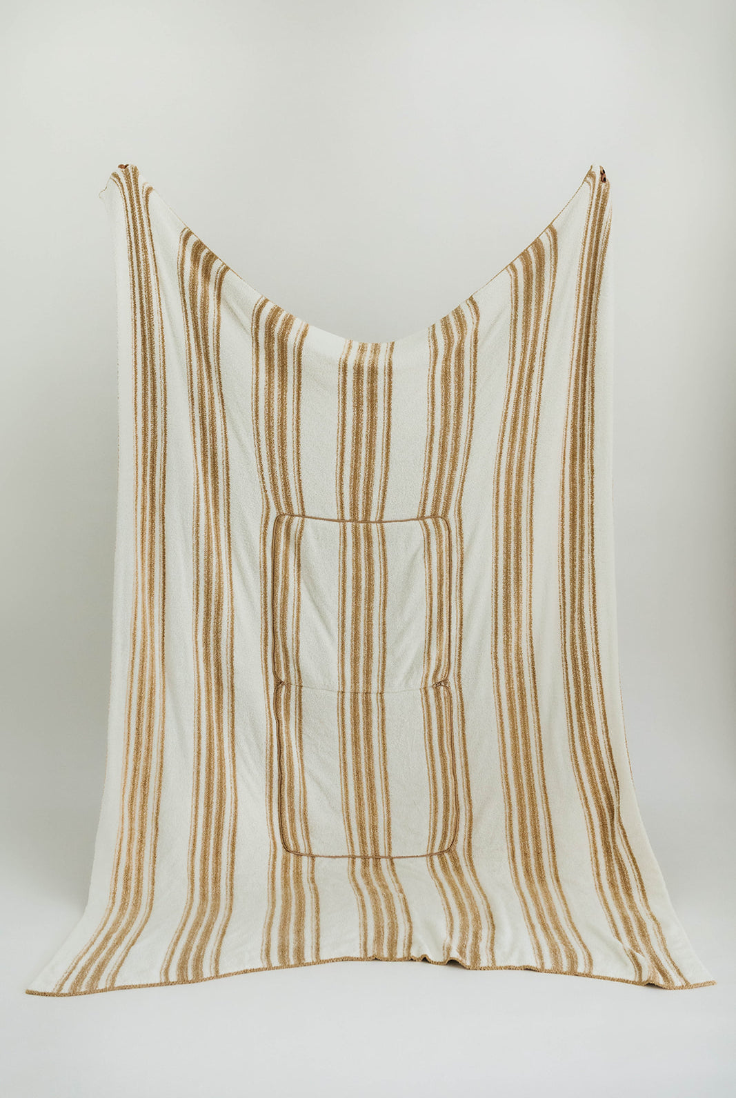 Striped  blanket on a white background