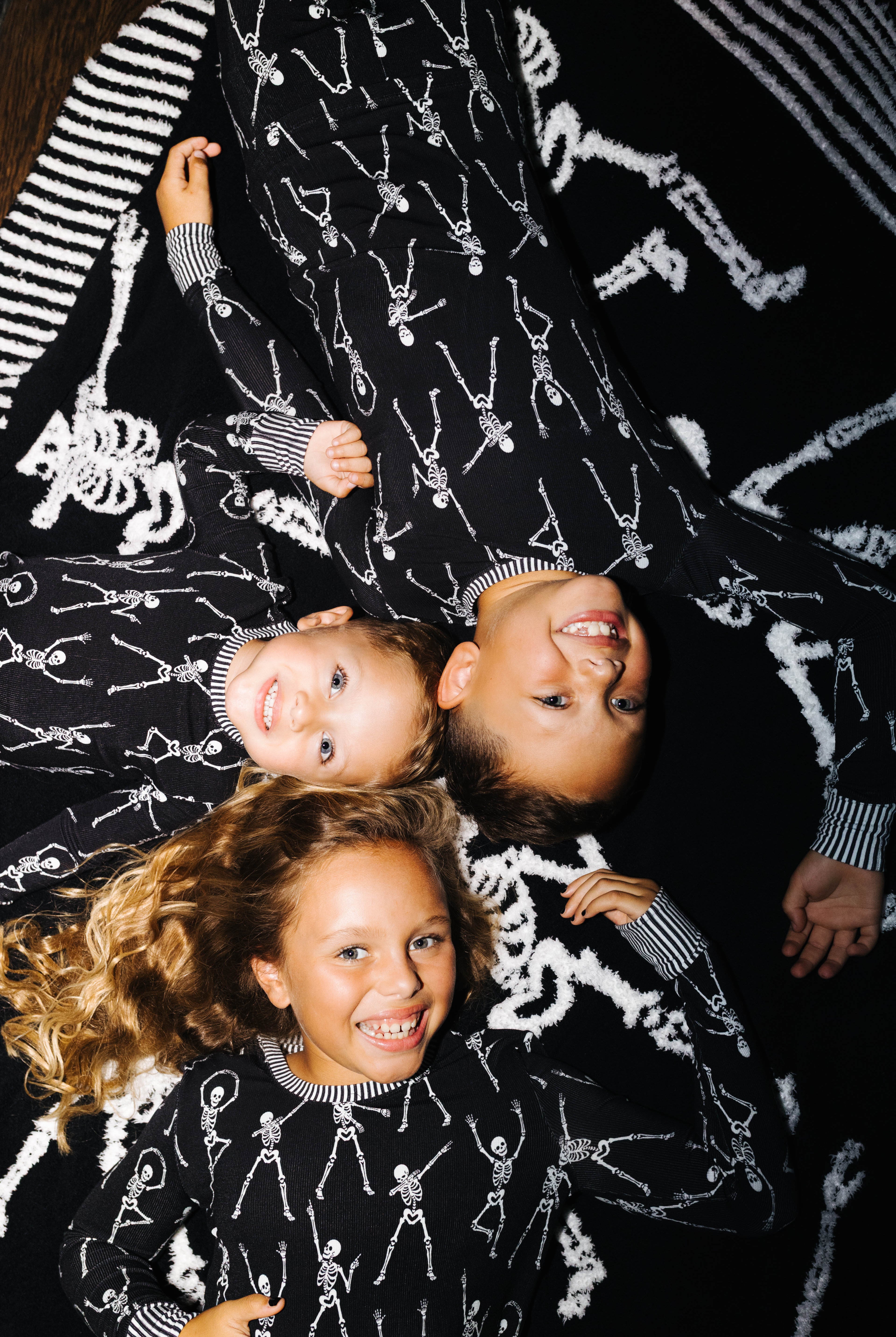 Skelly Blanket 60x80 shown in a closer detail view