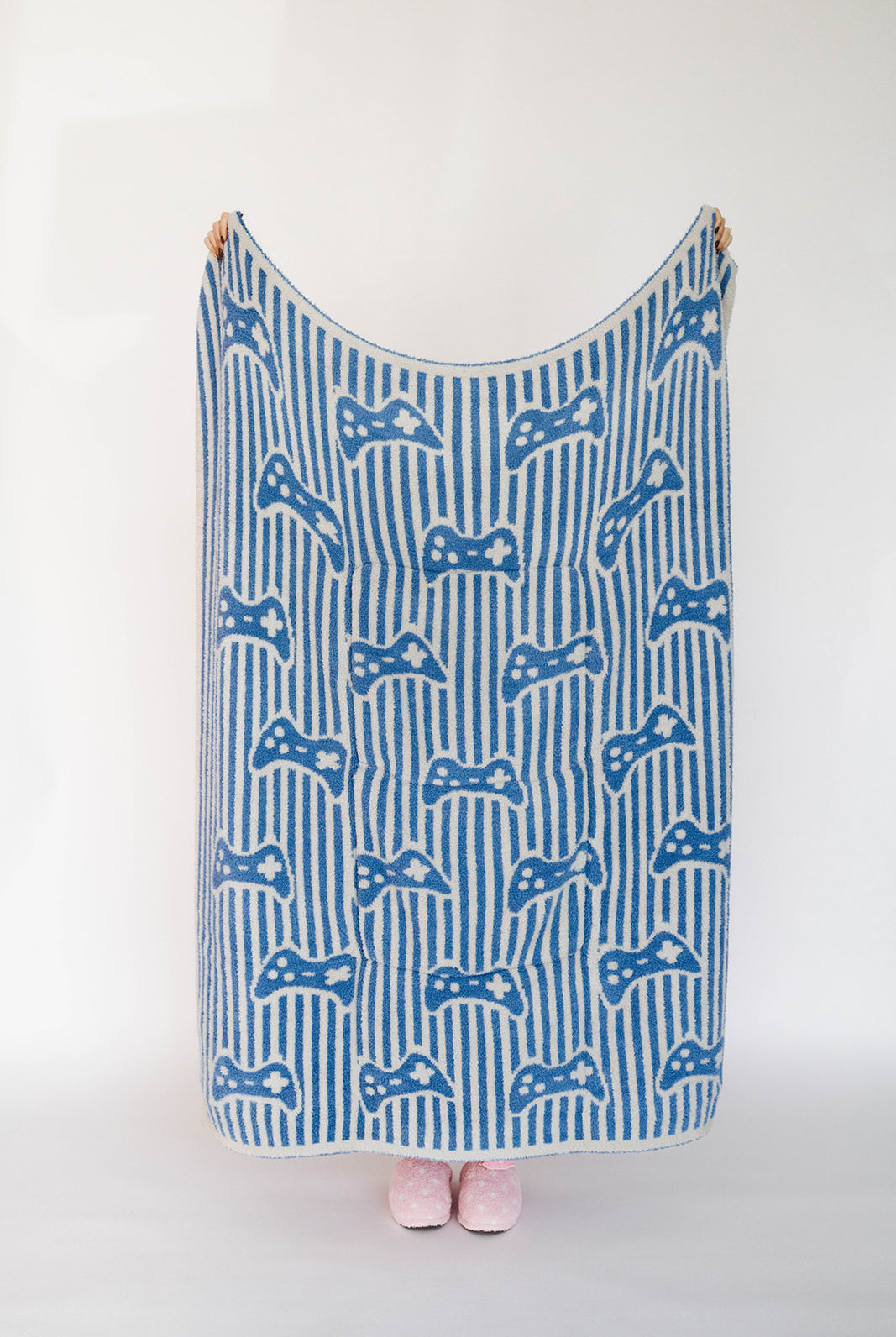 Gaming blanket against a white background