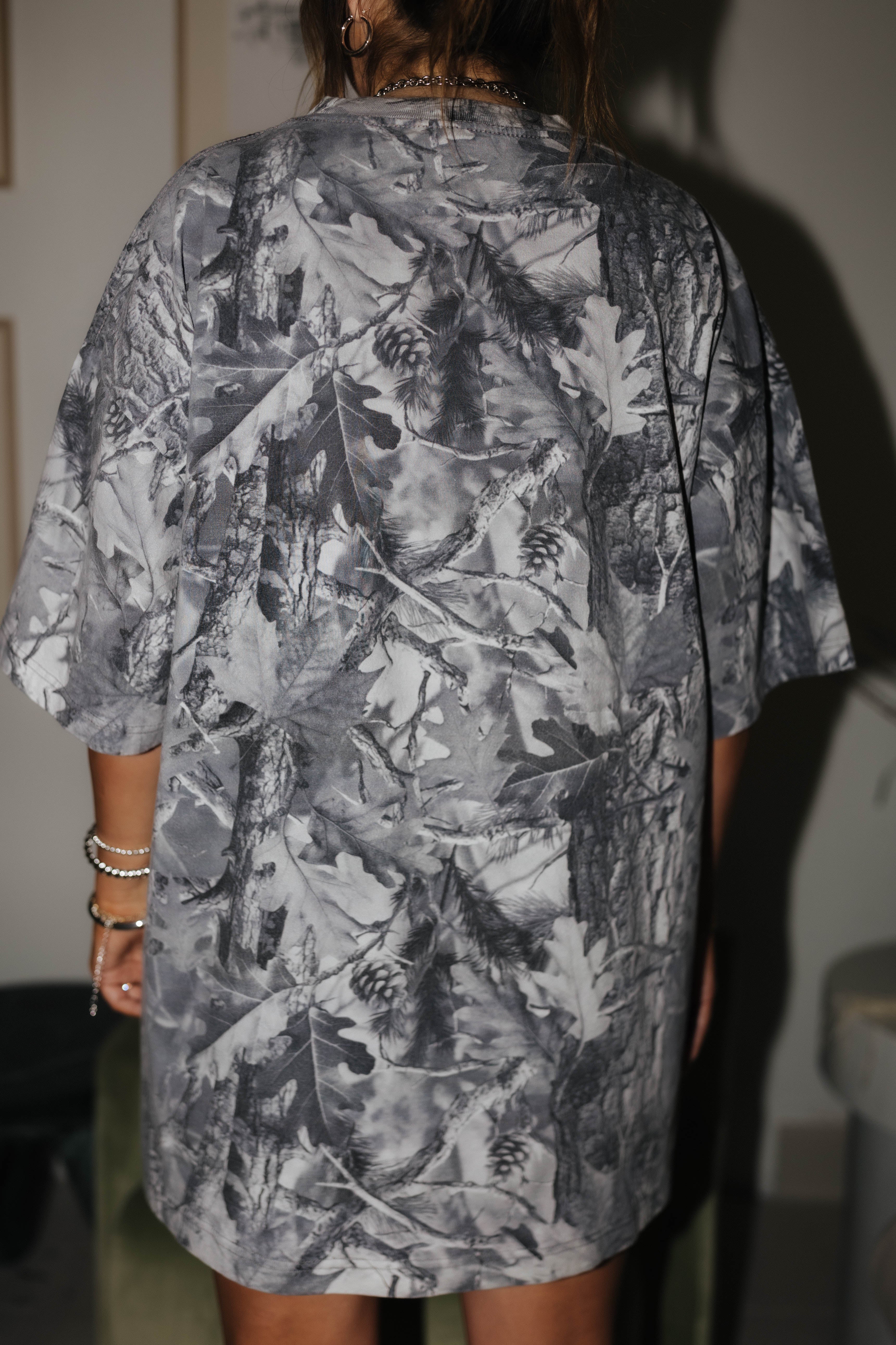 back of camo tee with no text only camo print