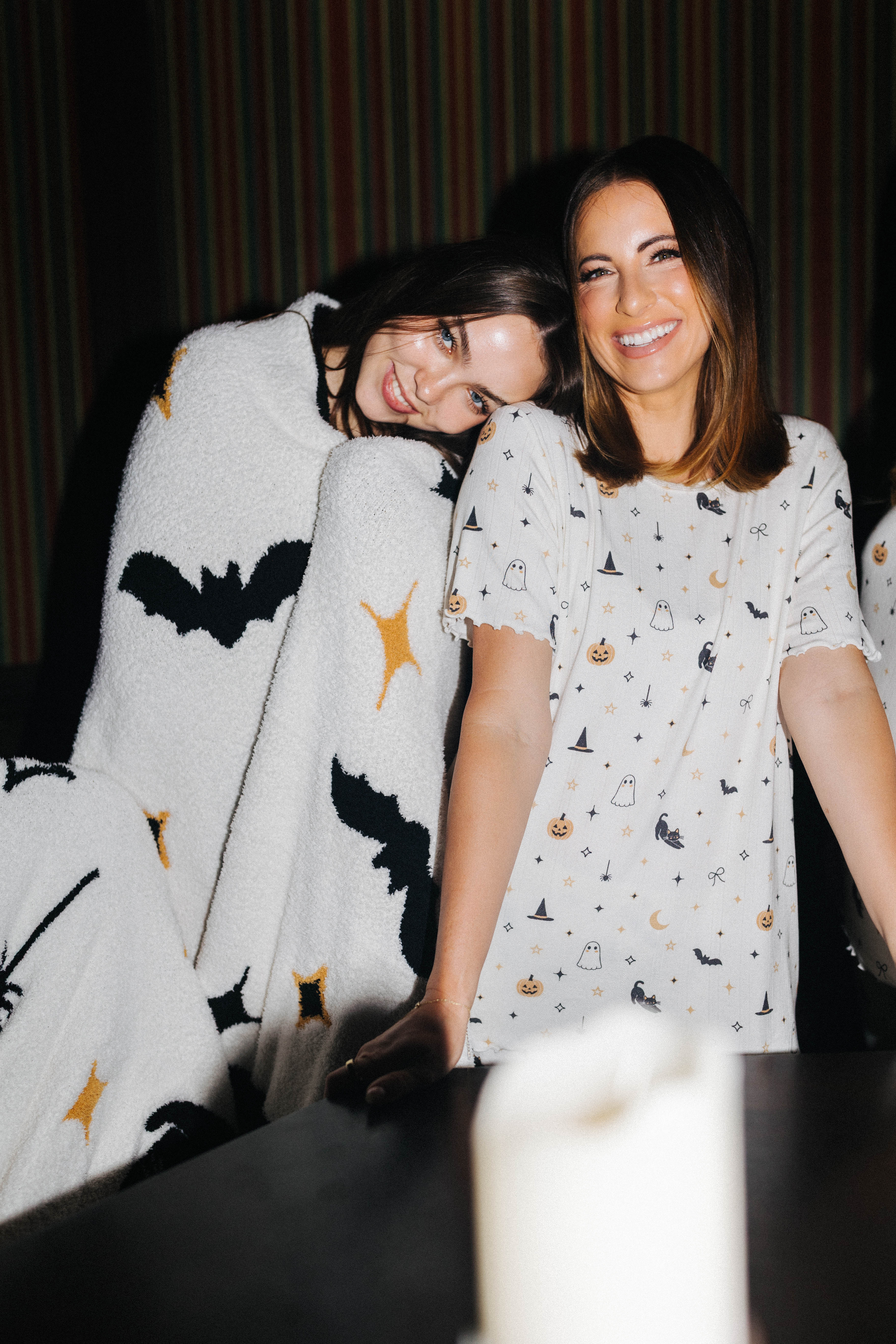 Halloween Icon Blanket 60x80 shown in a full length lifestyle view