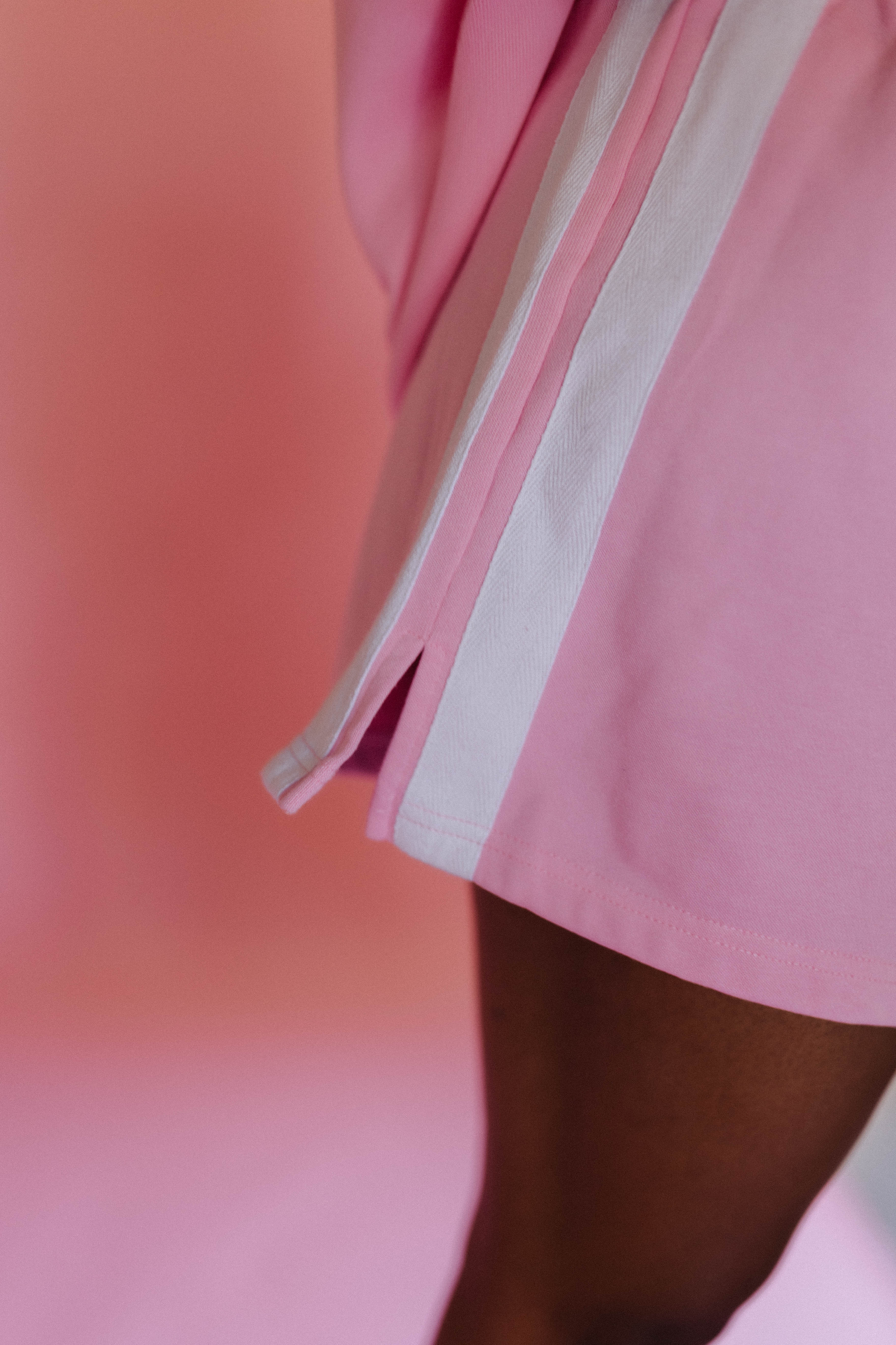 showing the side detailing with the two white strips
