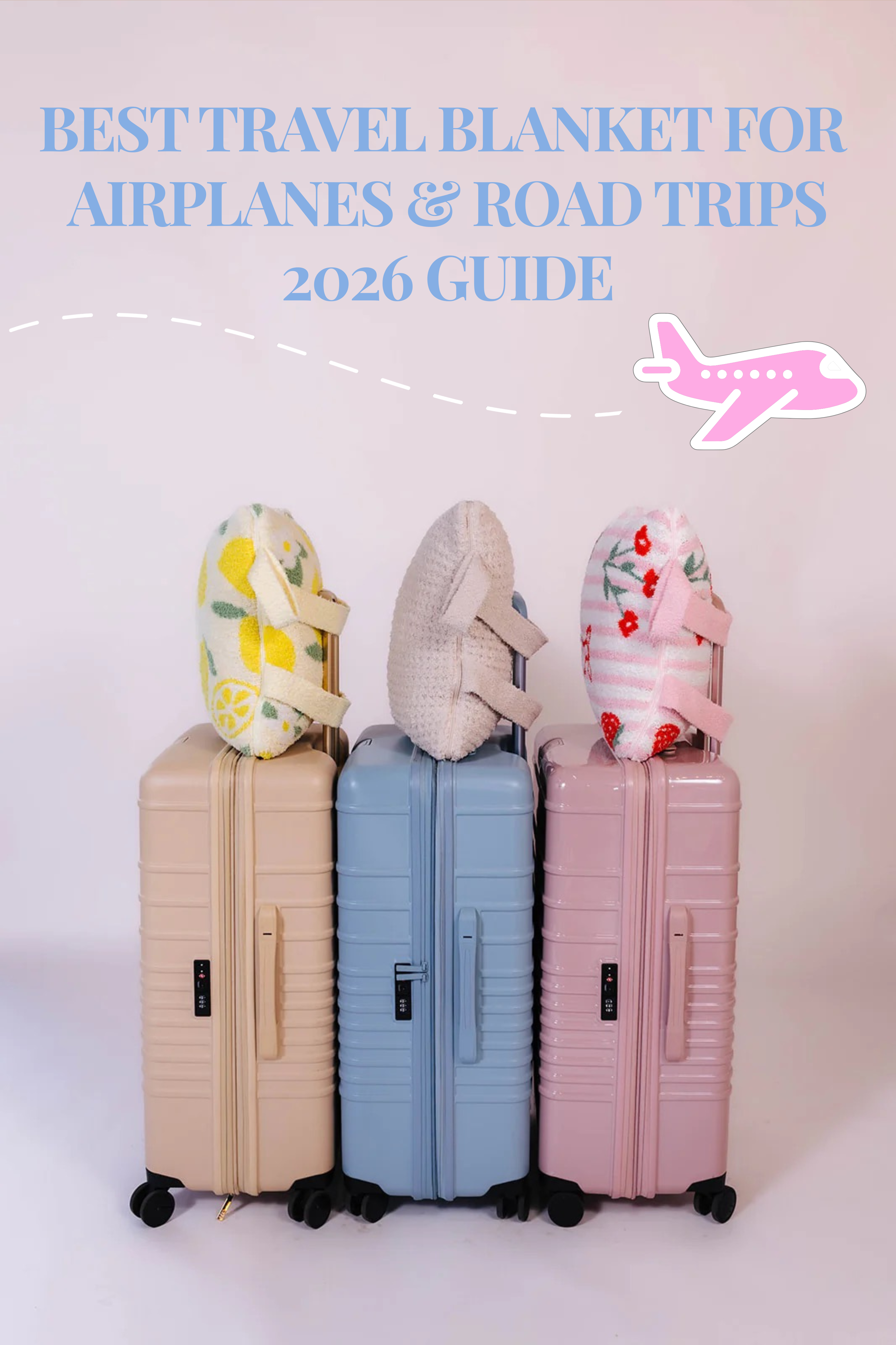 3 quillows on 2 different suitcases 