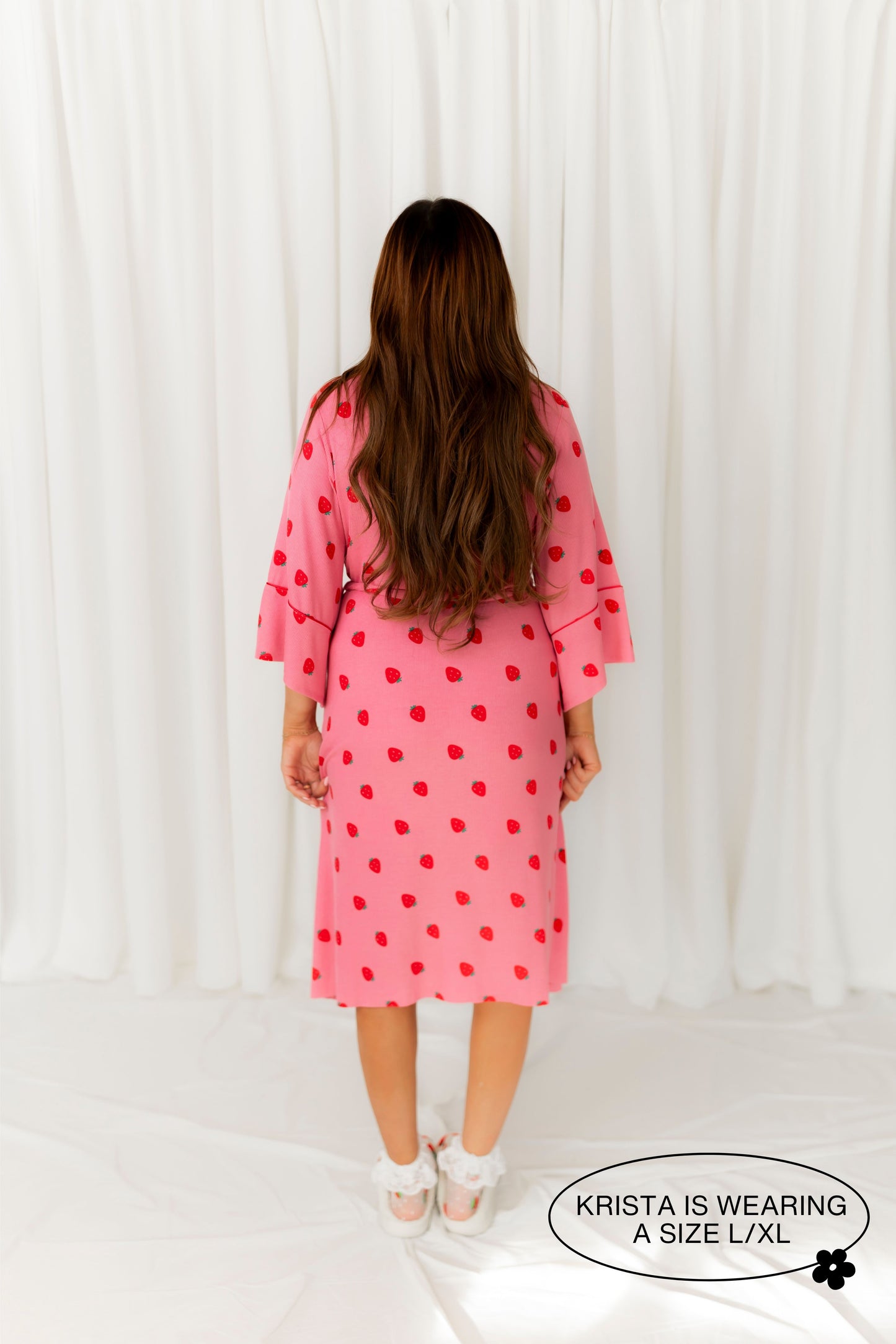 Strawberry Ribbed Robe