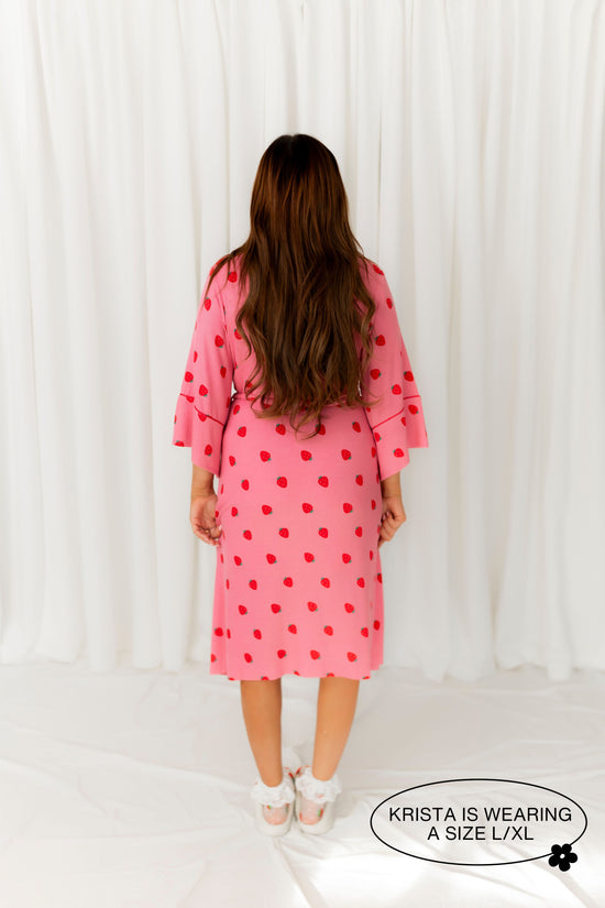 Strawberry Ribbed Robe