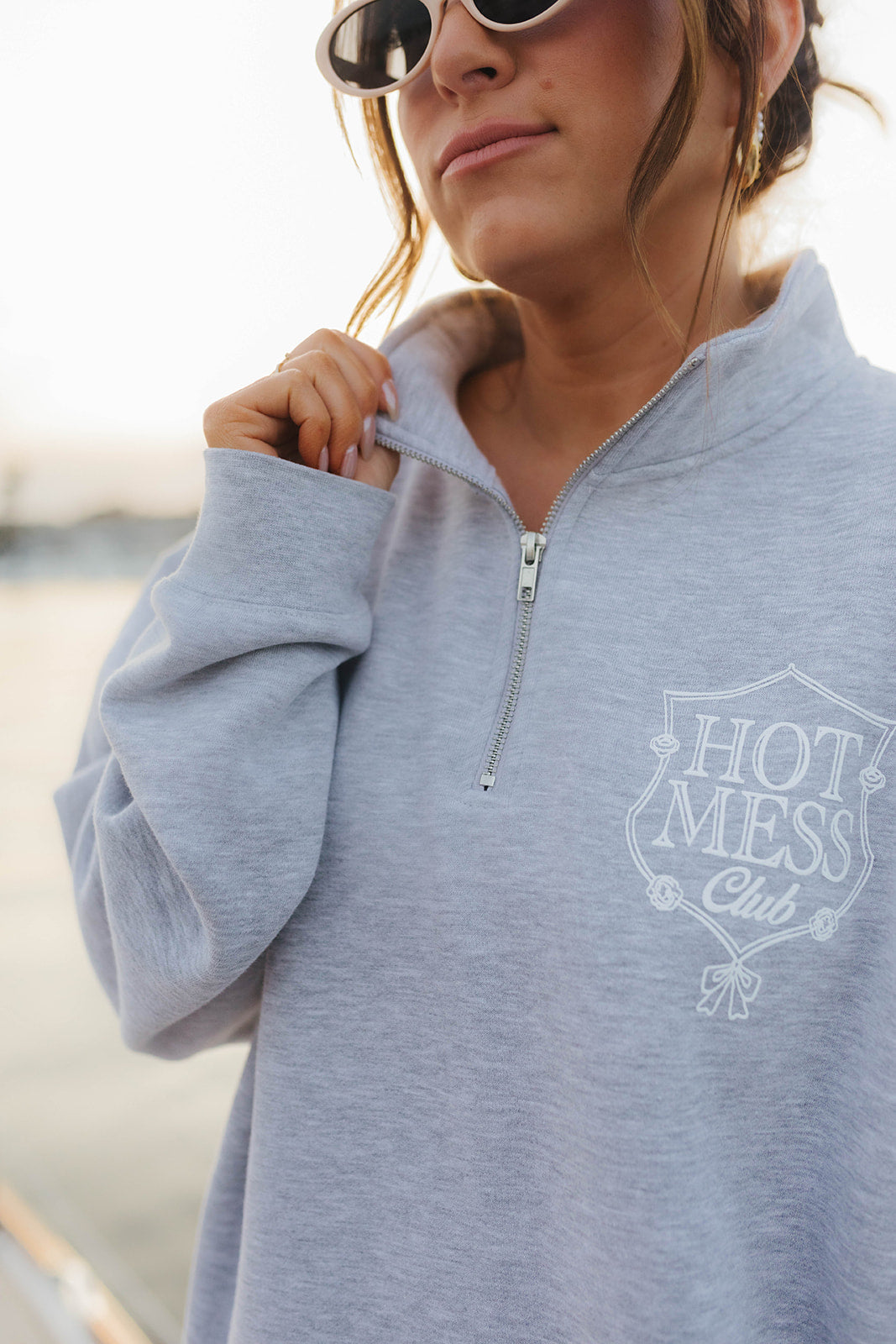 Hot Mess Club 3/4 Zip