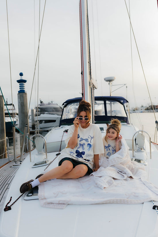 Ivory Bow Hot Mess Tee  (SHIPS 3/24-3/26)