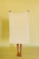 yellow side of the butter yellow polka dot blanket