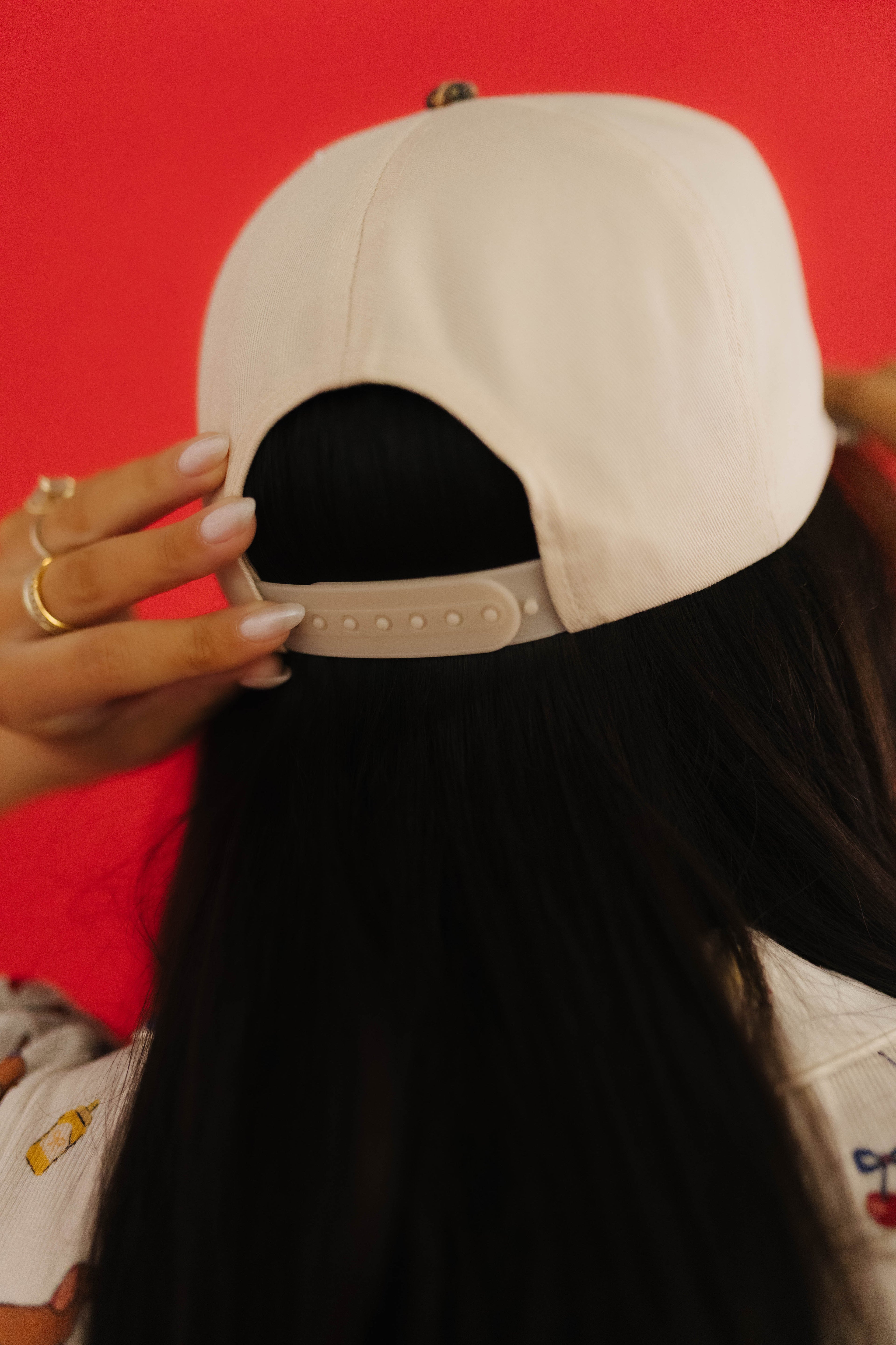 back of the cap showing adjustable