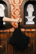 Black Waffle Quillow 50x60 shown from an alternate angle