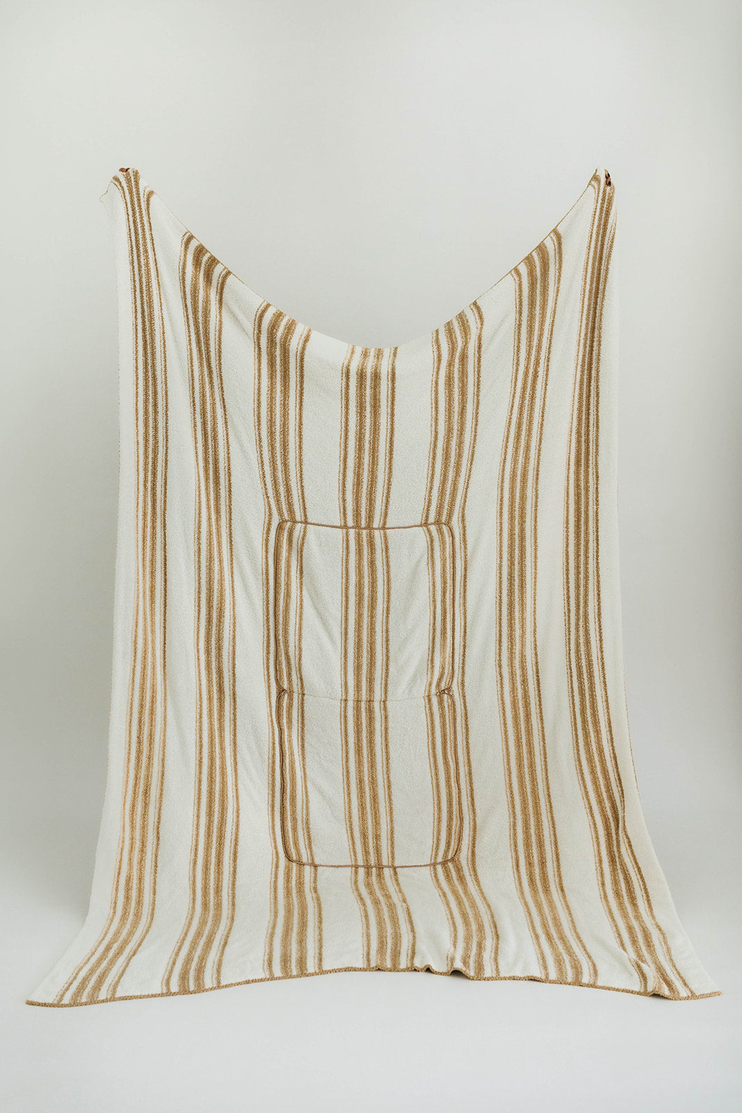 Striped  blanket on a white background