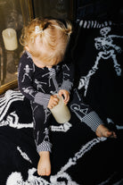 Baby Skelly Ribbed Zip Pajamas shown from an alternate angle