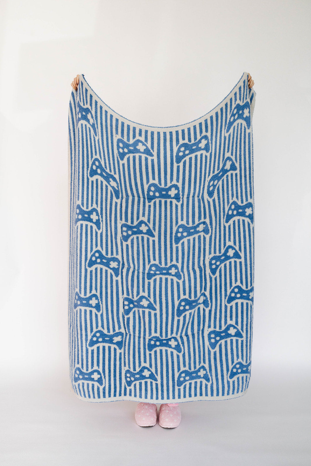 Gaming blanket against a white background