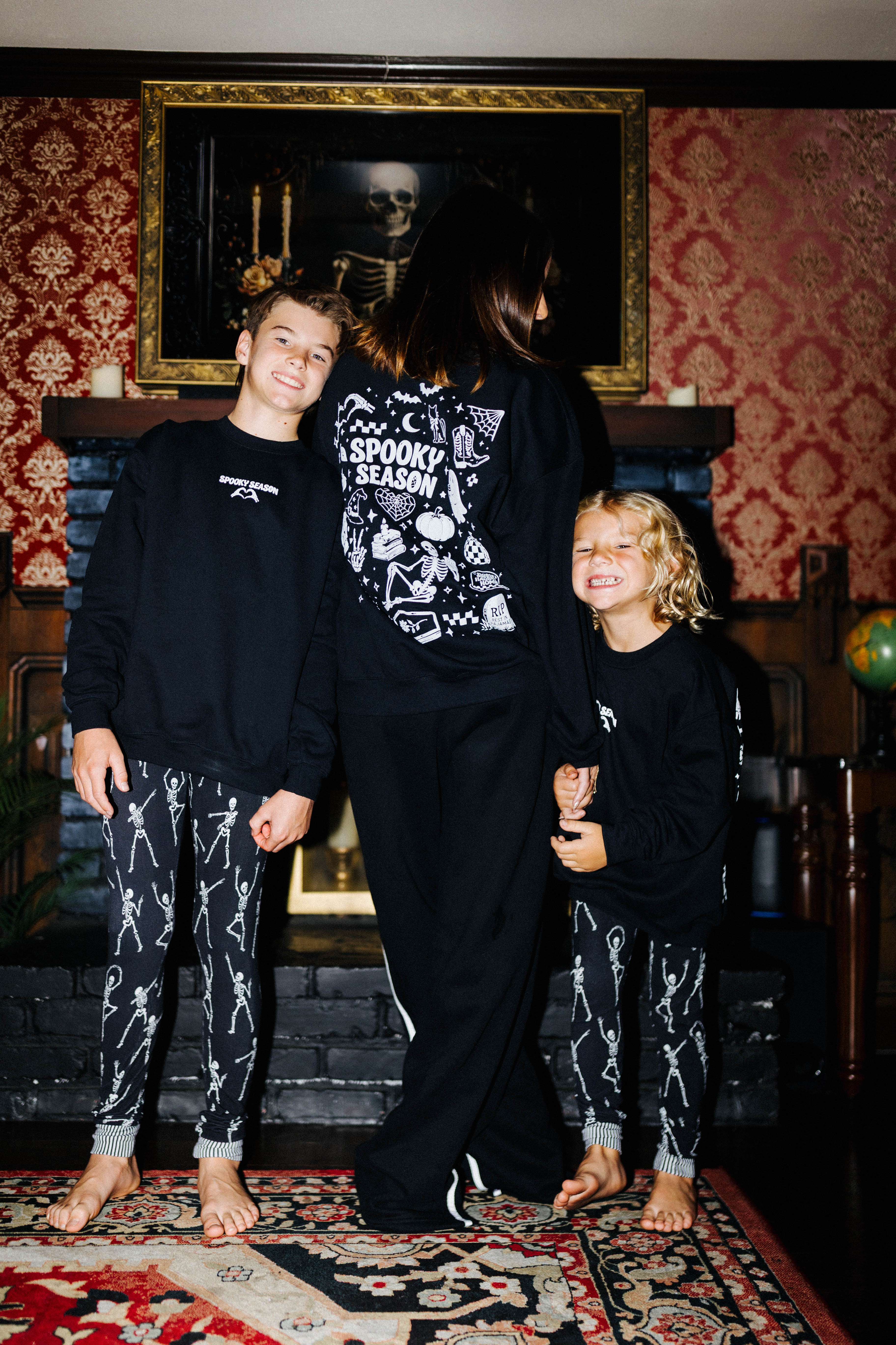 Kid Spooky Season Sweatshirt shown in a candid lifestyle view