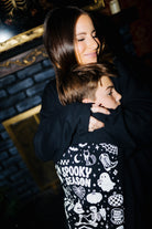 Back graphic on a child's black Spooky Season sweatshirt
