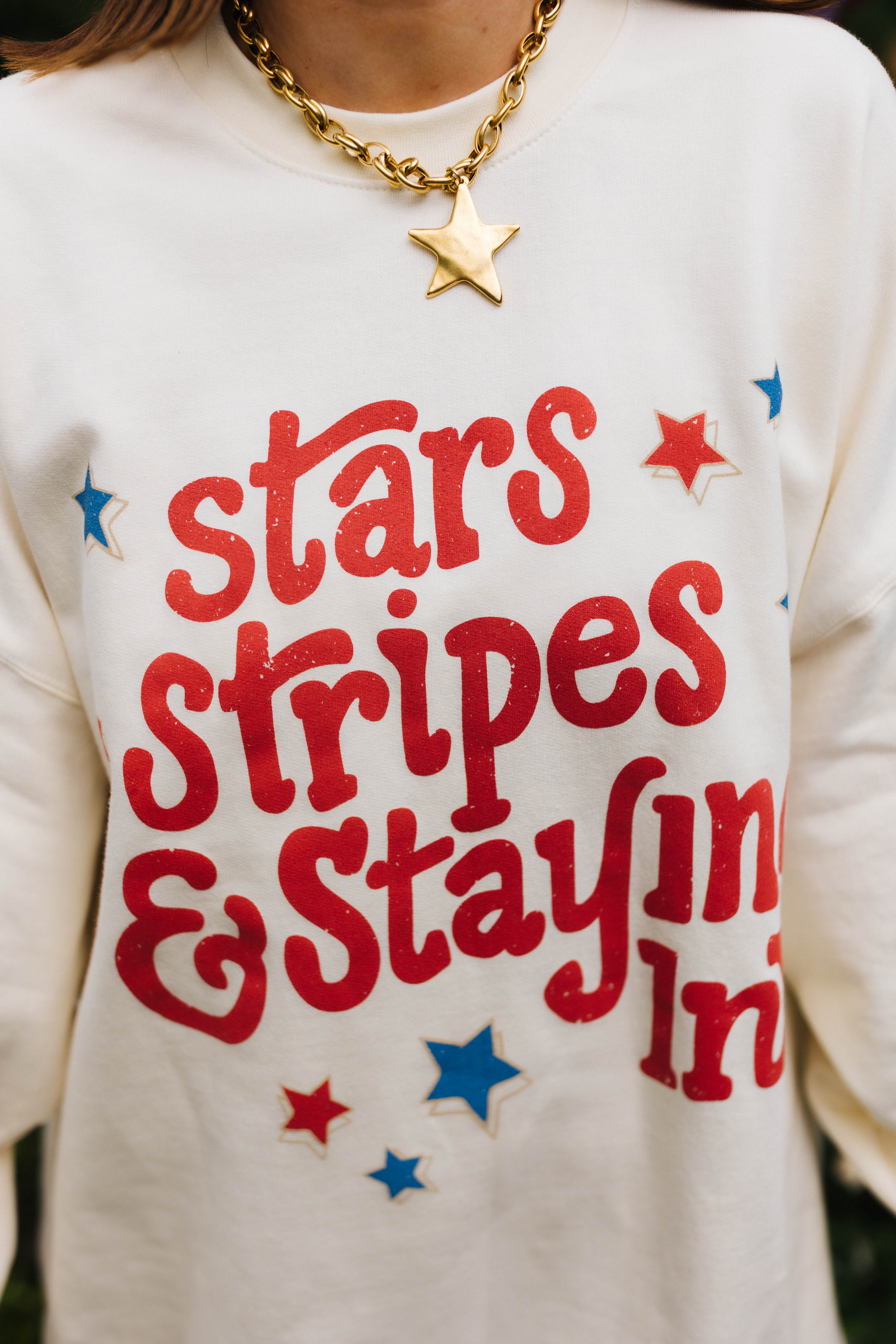 close up details of stars stripes and staying in graphic 