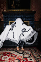 Skelly Blanket 60x80 shown in a second full length view