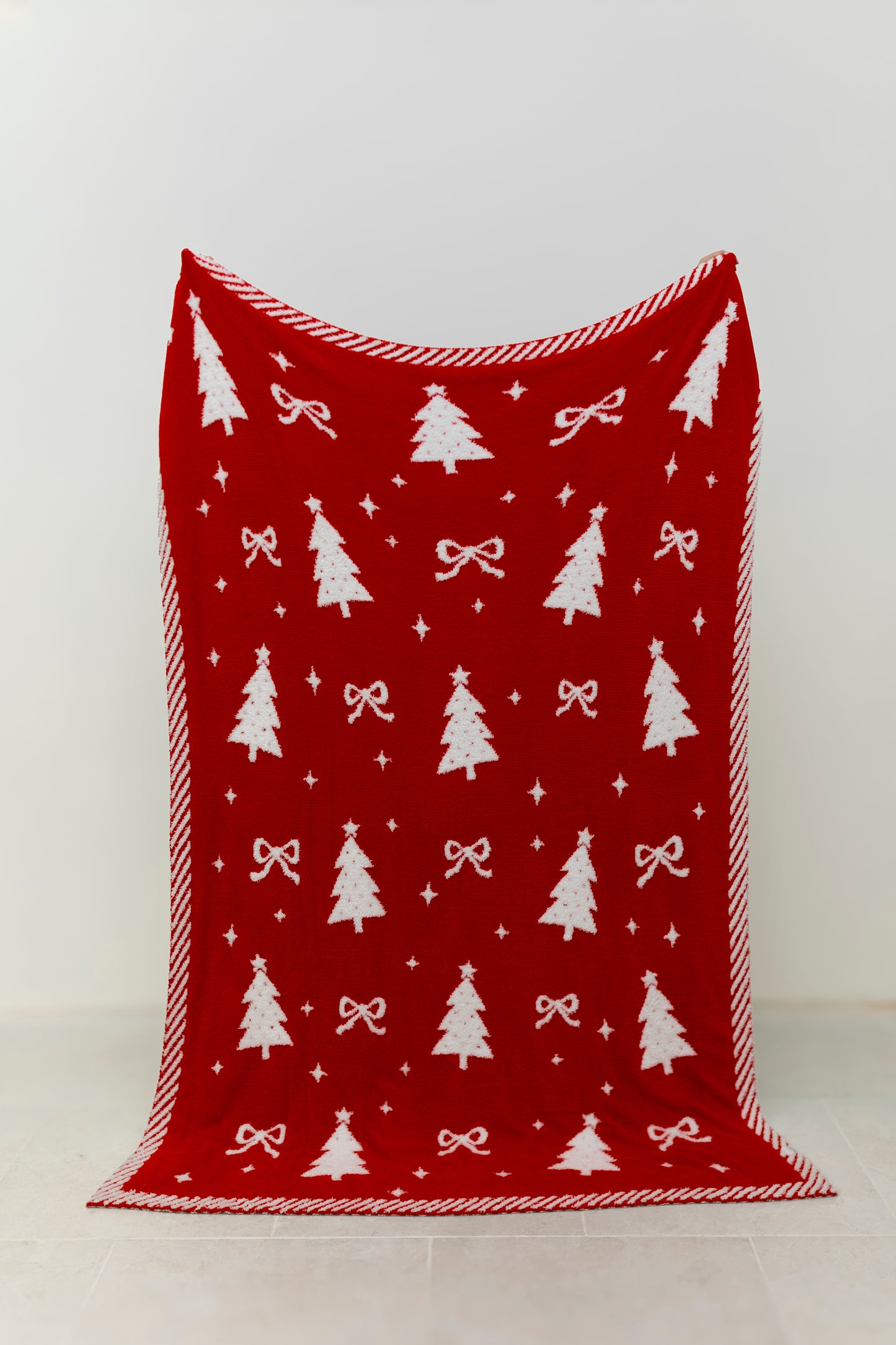 Christmas Tree Bow Blanket