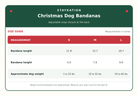 christmas dog bandana size chart
